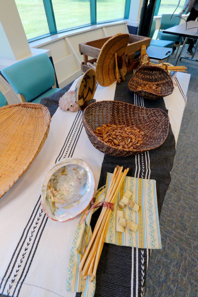 WICKER WARE Examples of Ohlone craftsmanship include beautiful and useful baskets. Photos by Victor Carvellas