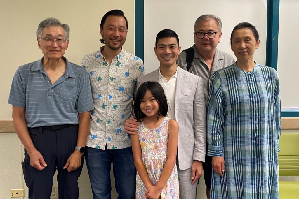 FILM FAMILY Members of the cast and crew attended the screening, plus a young family member who played a small acting role.
Stephanie Uchida