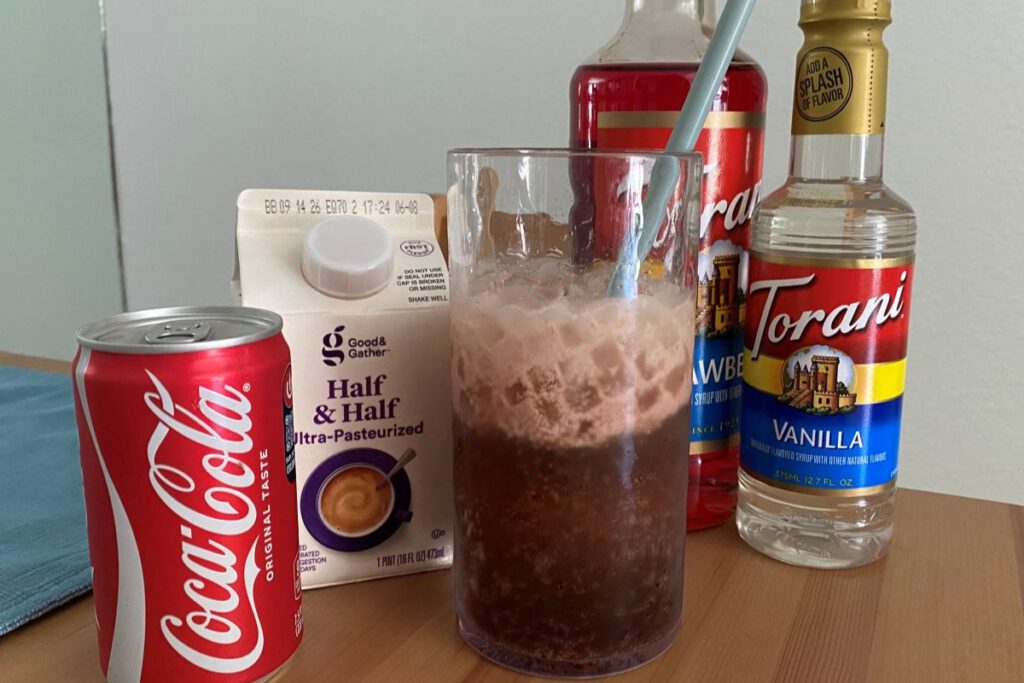 INGREDIENTS Flavored syrups, ice and half and half are what turn a regular soda into a dirty soda.
Stephanie Uchida