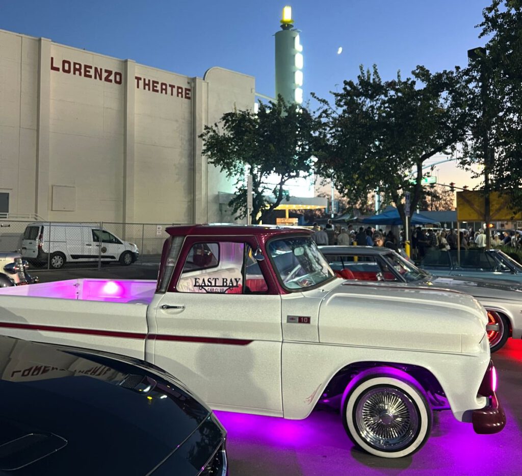 ROLLING IN Some community members displayed classic cars to liven up the parking lot. David Newman
